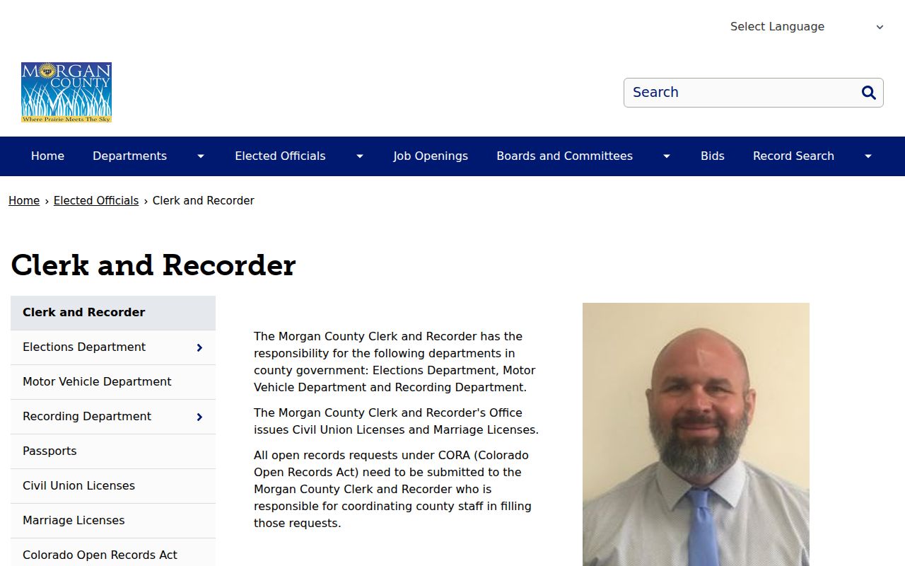Morgan County Court records Clerk and Recorder source