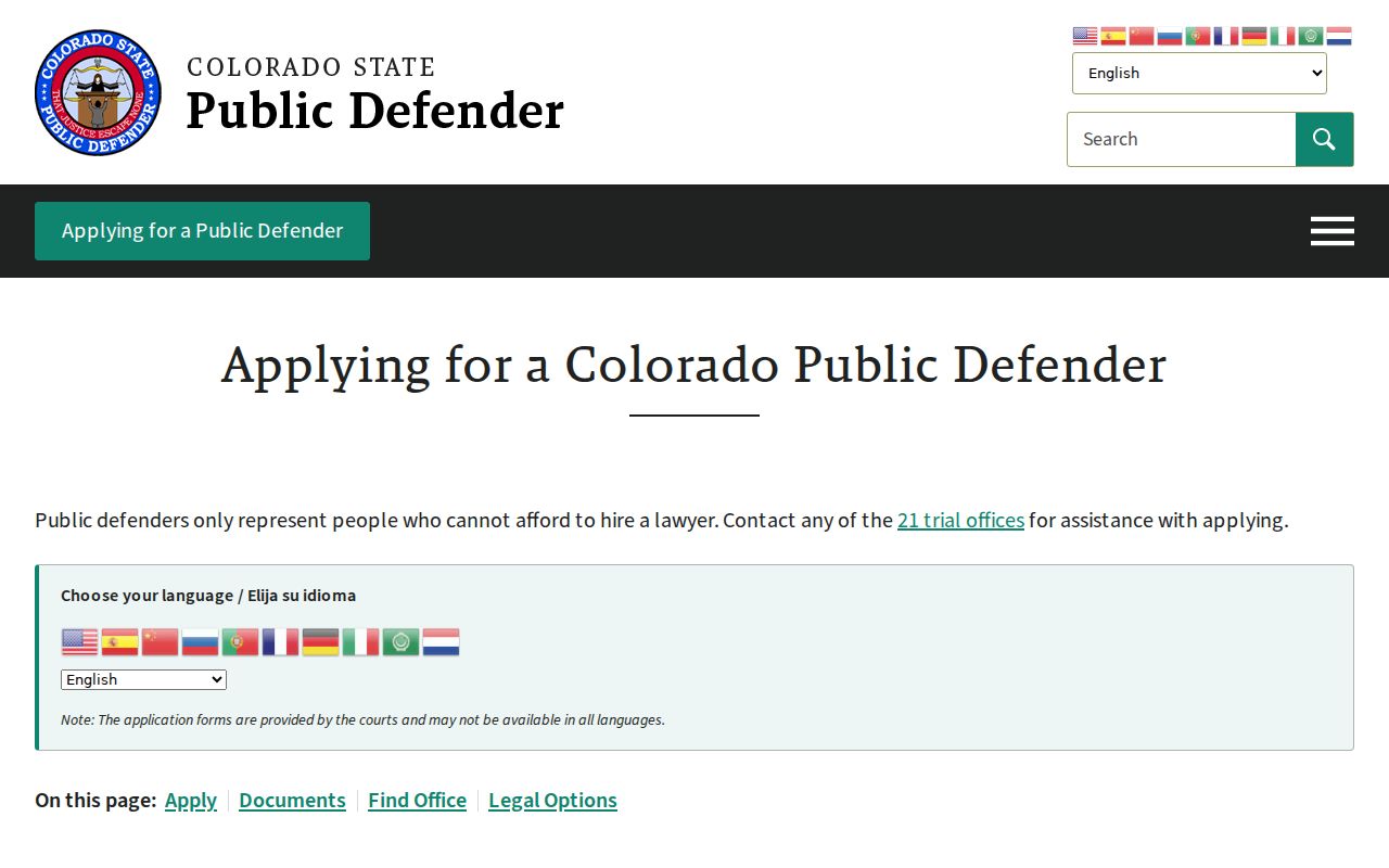 Morgan County criminal court records public defender application instructions
