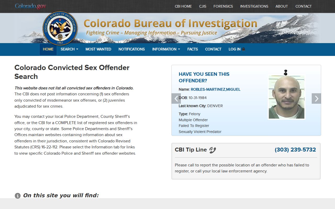 Morgan County inmate records related Colorado sex offender registry search