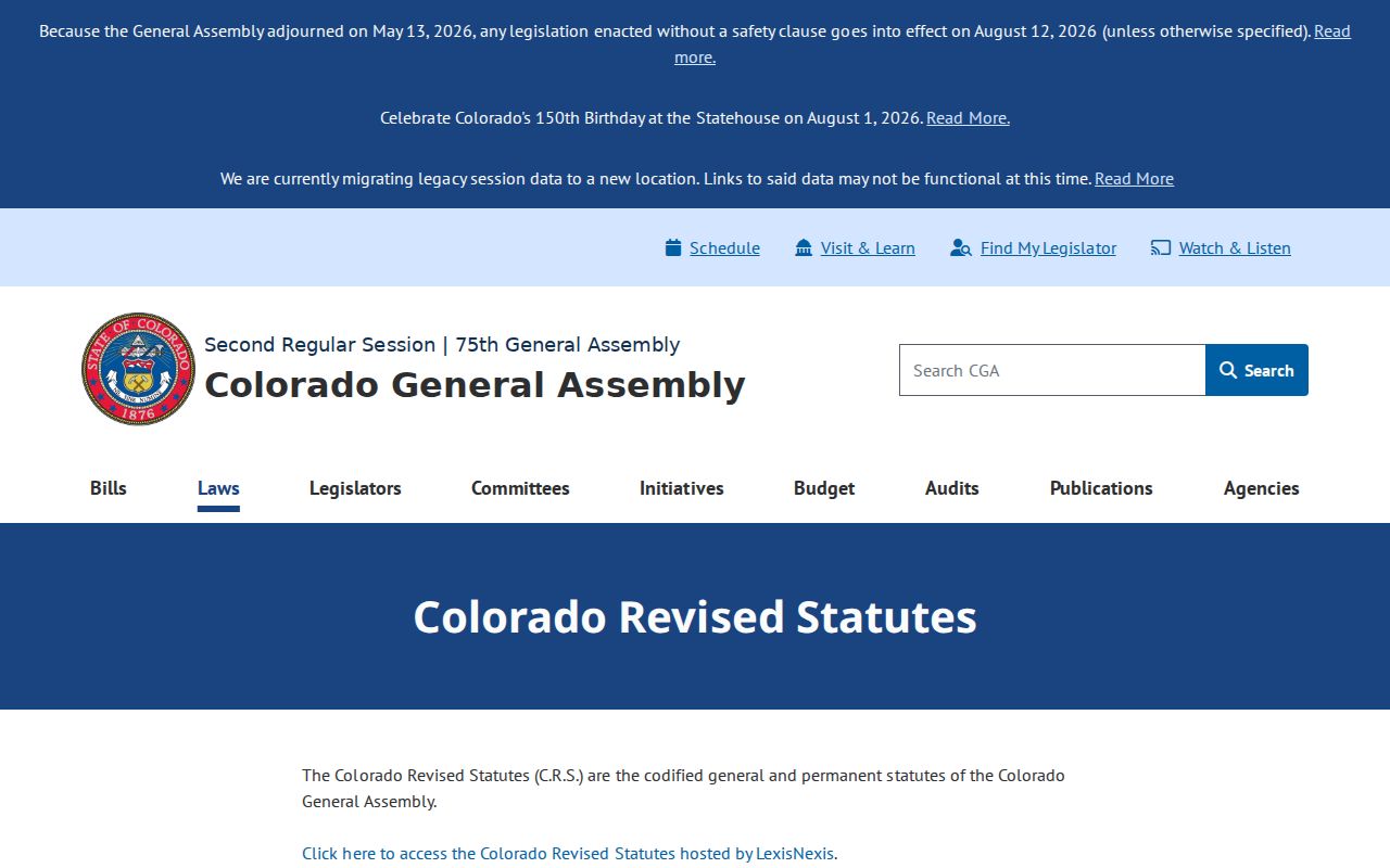 Morgan County probate records Colorado Revised Statutes source